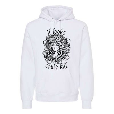 Medusa Greek Mythology Gorgon Pun Premium Hoodie