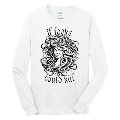 Medusa Greek Mythology Gorgon Pun Tall Long Sleeve T-Shirt