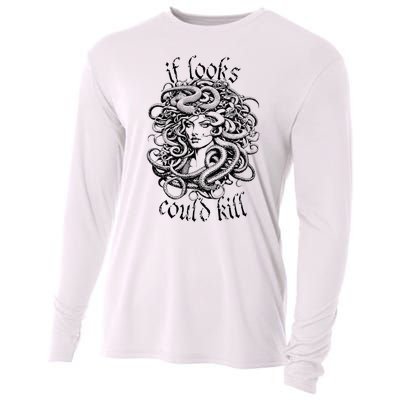 Medusa Greek Mythology Gorgon Pun Cooling Performance Long Sleeve Crew