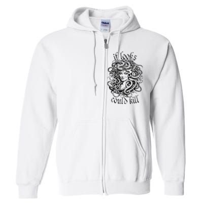 Medusa Greek Mythology Gorgon Pun Full Zip Hoodie