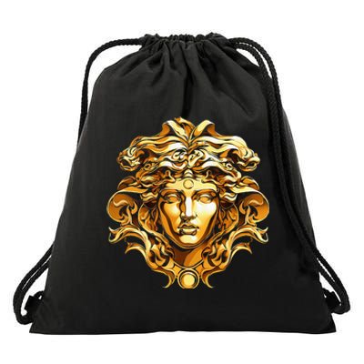 Medusahead Greek Mythology Ancient Snake Hair Drawstring Bag