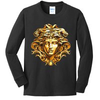 Medusahead Greek Mythology Ancient Snake Hair Kids Long Sleeve Shirt