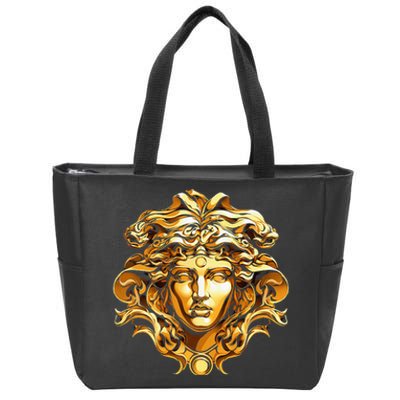 Medusahead Greek Mythology Ancient Snake Hair Zip Tote Bag