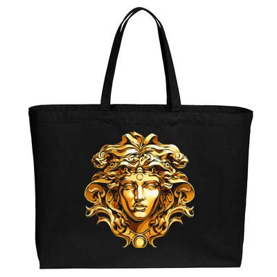 Medusahead Greek Mythology Ancient Snake Hair Cotton Canvas Jumbo Tote