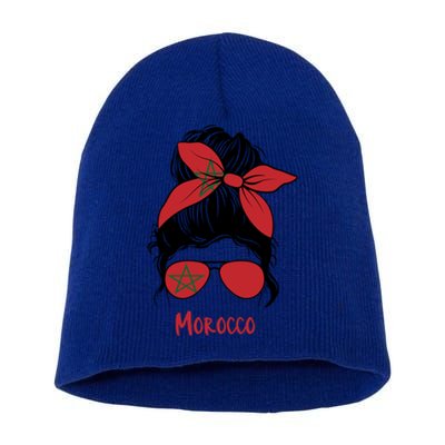 Morocco Girl Moroccan Girl Morocco Flag Gift Short Acrylic Beanie