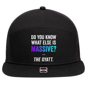 Massive Gaming Meme Funny Gen Alpha Gen Z Slang Gyatt 7 Panel Mesh Trucker Snapback Hat