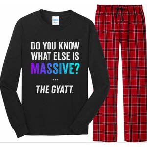 Massive Gaming Meme Funny Gen Alpha Gen Z Slang Gyatt Long Sleeve Pajama Set