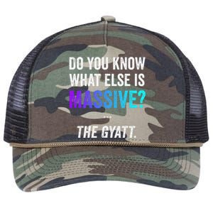 Massive Gaming Meme Funny Gen Alpha Gen Z Slang Gyatt Retro Rope Trucker Hat Cap