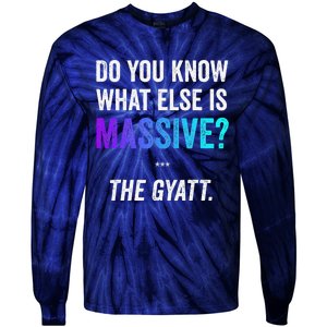 Massive Gaming Meme Funny Gen Alpha Gen Z Slang Gyatt Tie-Dye Long Sleeve Shirt