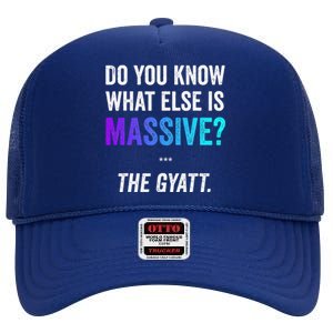 Massive Gaming Meme Funny Gen Alpha Gen Z Slang Gyatt High Crown Mesh Back Trucker Hat