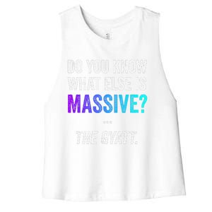 Massive Gaming Meme Funny Gen Alpha Gen Z Slang Gyatt Women's Racerback Cropped Tank