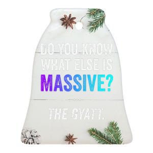 Massive Gaming Meme Funny Gen Alpha Gen Z Slang Gyatt Ceramic Bell Ornament