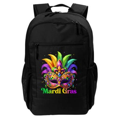 Mardi Gras Mask Feather Party Mardi Gras Carnival Mask Fleur De Lis Backpack