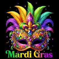 Mardi Gras Mask Feather Party Mardi Gras Carnival Mask Fleur De Lis 16 in Basic Backpack