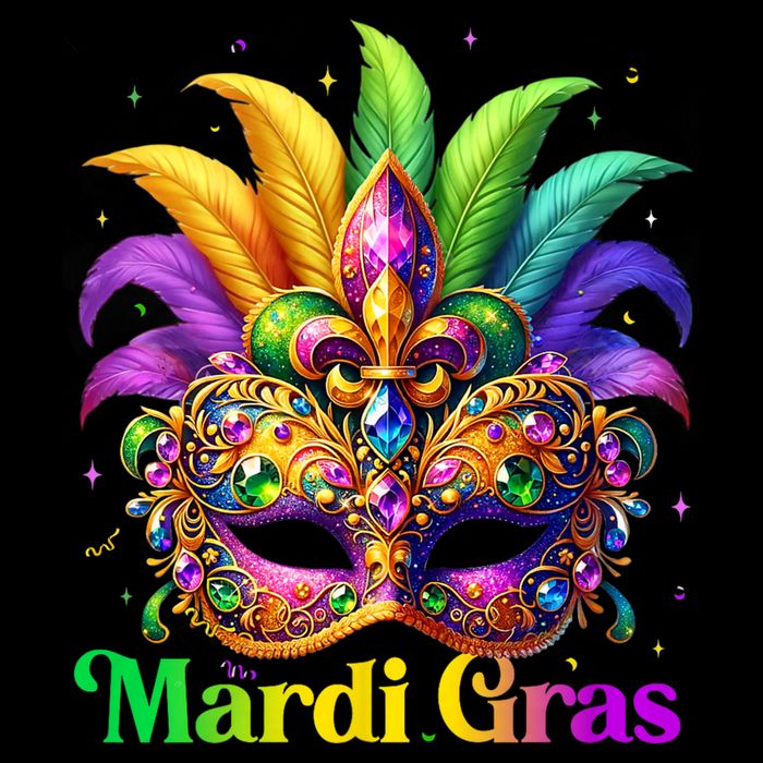 Mardi Gras Mask Feather Party Mardi Gras Carnival Mask Fleur De Lis 16 in Basic Backpack