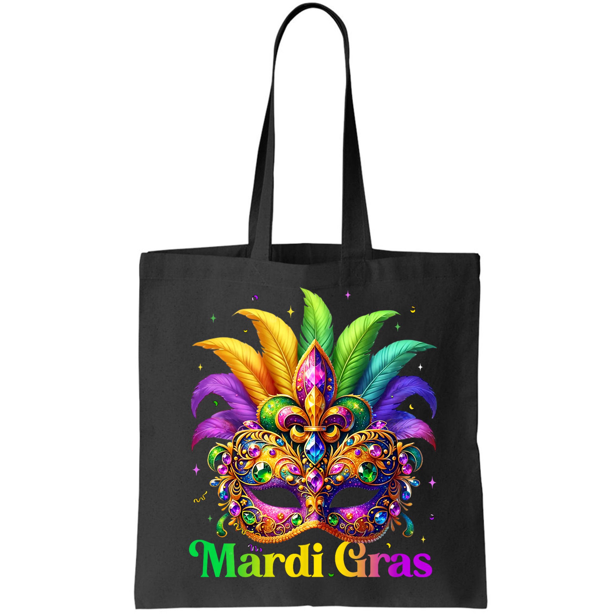 Mardi Gras Mask Feather Party Mardi Gras Carnival Mask Fleur De Lis Bag