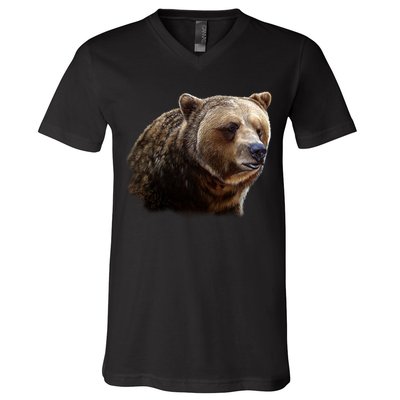 Majestic Grizzly V-Neck T-Shirt
