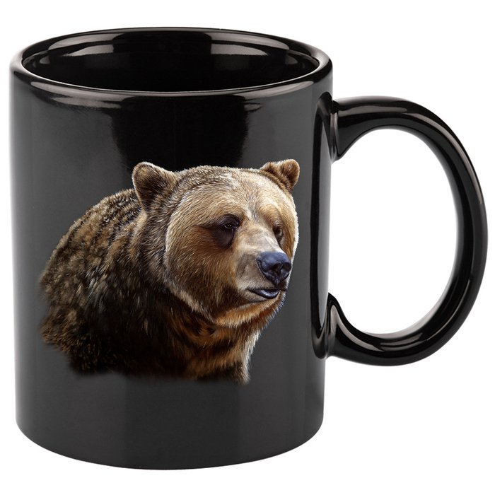Majestic Grizzly 11oz C Handle Ceramic Mug