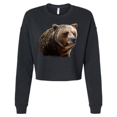 Majestic Grizzly Cropped Pullover Crew
