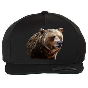 Majestic Grizzly Wool Snapback Cap