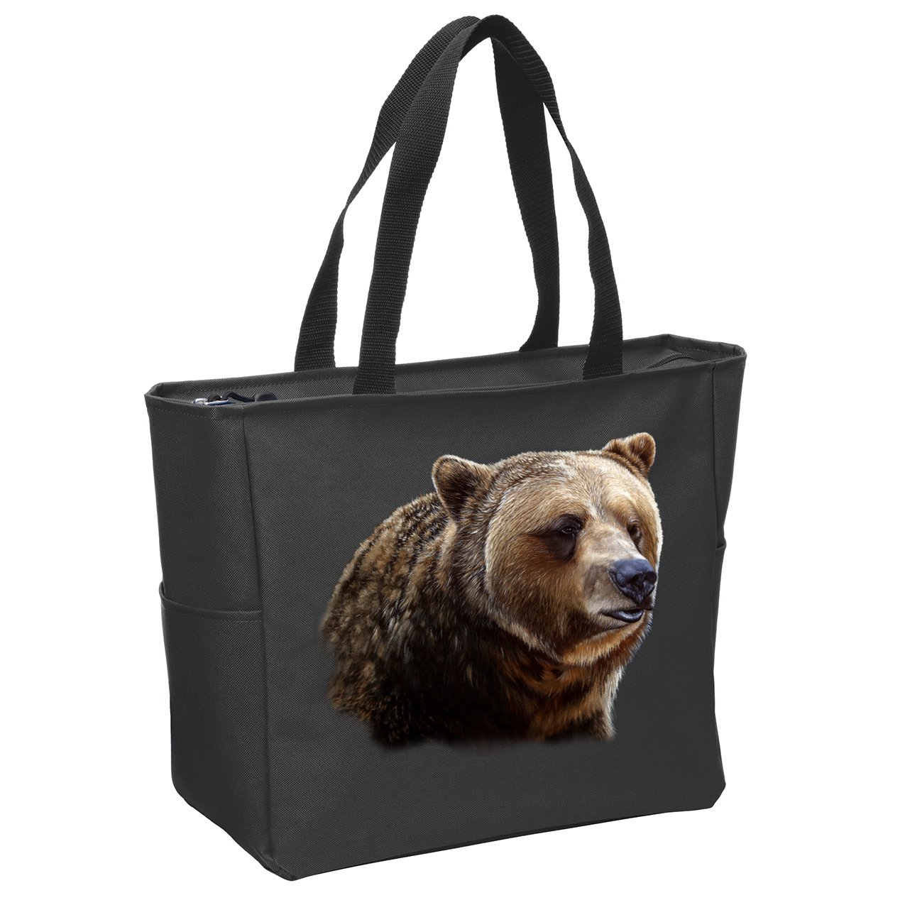 Majestic Grizzly Zip Tote Bag
