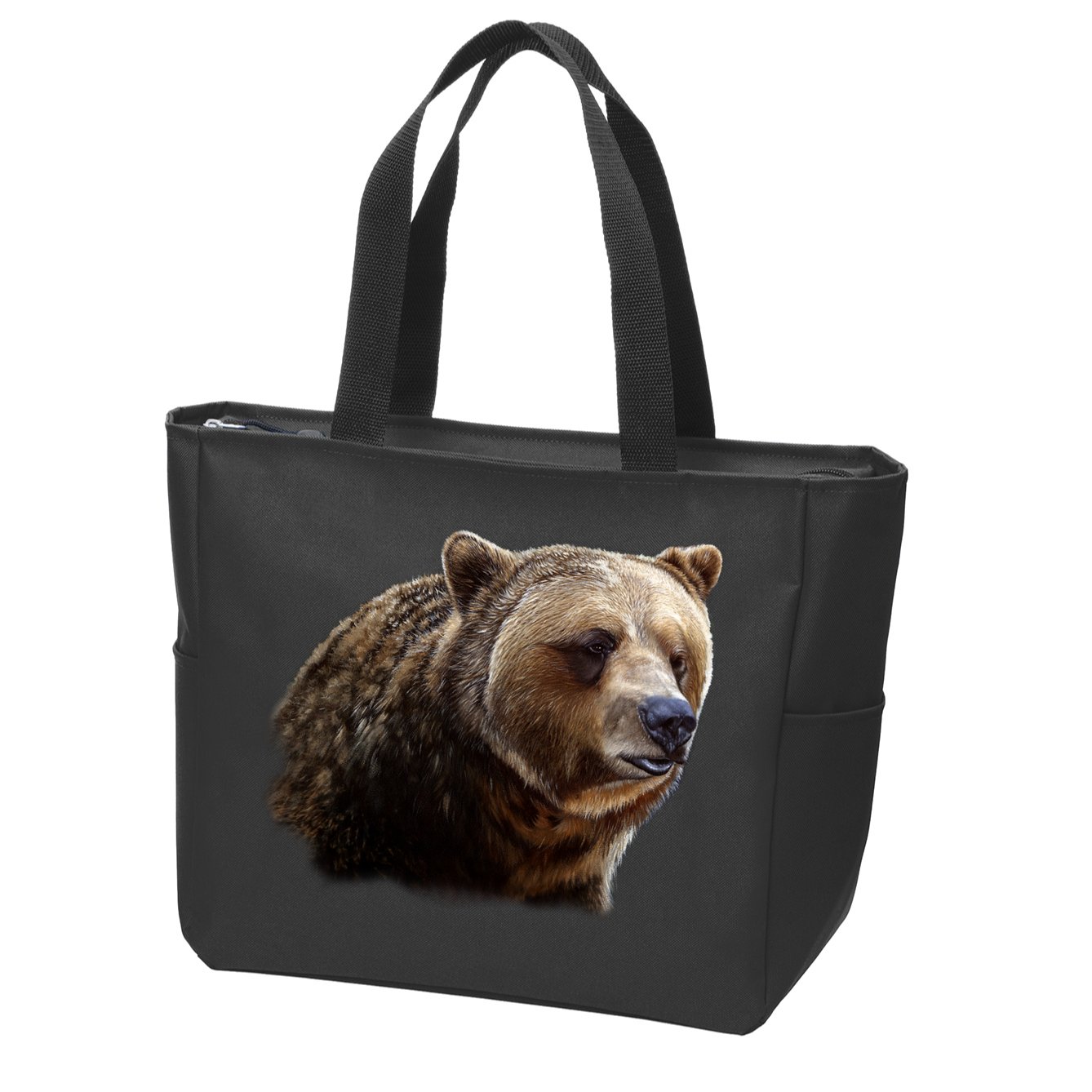 Majestic Grizzly Zip Tote Bag