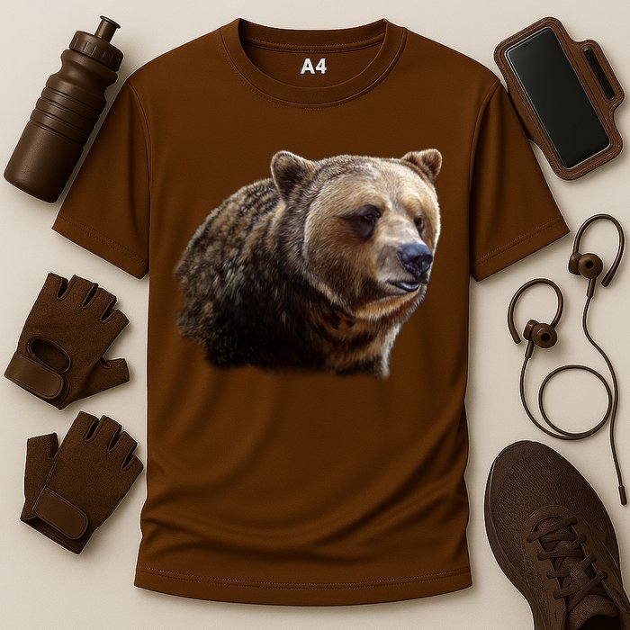 Majestic Grizzly Cooling Performance Crew T-Shirt
