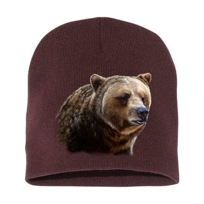 Majestic Grizzly Short Acrylic Beanie