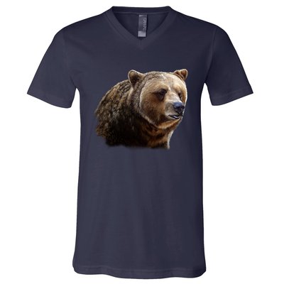 Majestic Grizzly V-Neck T-Shirt