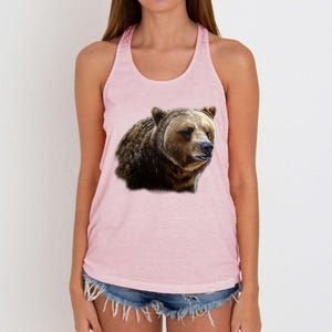 Majestic Grizzly Women's Knotted Racerback Tank