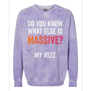 Massive Gaming Meme Funny Confidence Humor Meme Rizz Colorblast Crewneck Sweatshirt