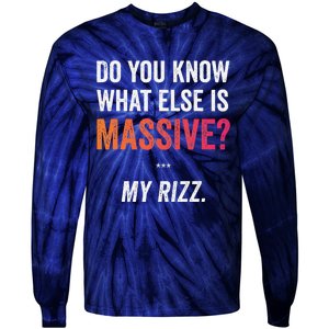 Massive Gaming Meme Funny Confidence Humor Meme Rizz Tie-Dye Long Sleeve Shirt