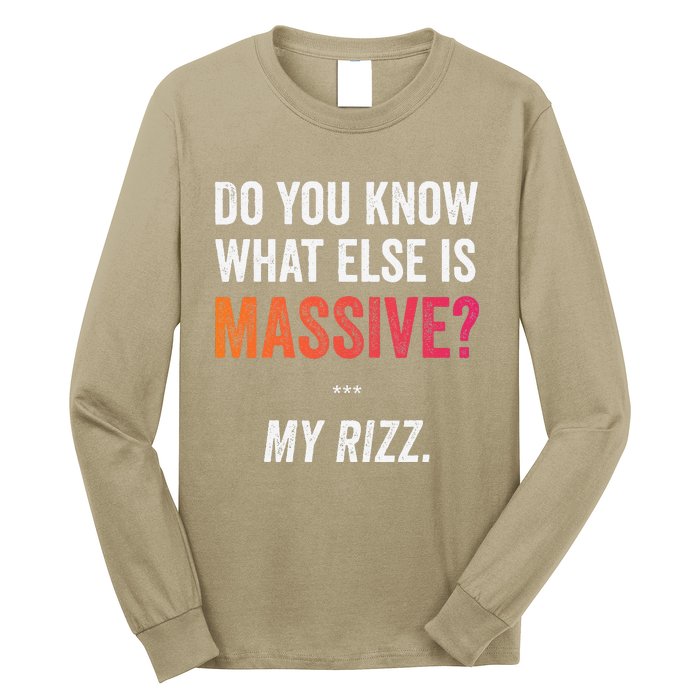 Massive Gaming Meme Funny Confidence Humor Meme Rizz Long Sleeve Shirt