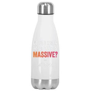 Massive Gaming Meme Funny Confidence Humor Meme Rizz Stainless Steel Insulated Water Bottle