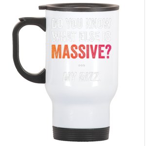 Massive Gaming Meme Funny Confidence Humor Meme Rizz Stainless Steel Travel Mug