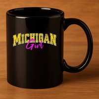 Michigan Girl 11oz C Handle Ceramic Mug