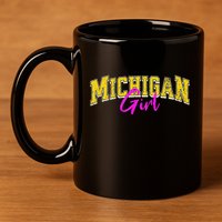 Michigan Girl 11oz C Handle Ceramic Mug