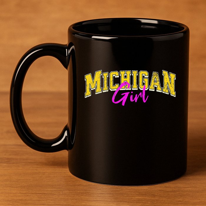 Michigan Girl 11oz C Handle Ceramic Mug