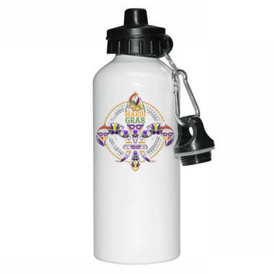 Mardi Gras Mask Gift Design Idea Gift Aluminum Water Bottle 