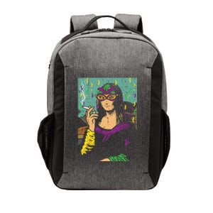 Mardi Gras Mona Lisa Smoking Weed Cannabis 420 Stoner Gift Great Gift Vector Backpack