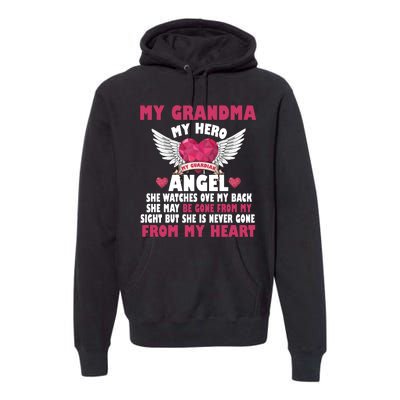 My Grandma My Hero My Angel Premium Hoodie