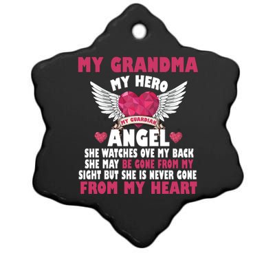 My Grandma My Hero My Angel Ceramic Star Ornament