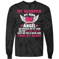 My Grandma My Hero My Angel Tie-Dye Long Sleeve Shirt