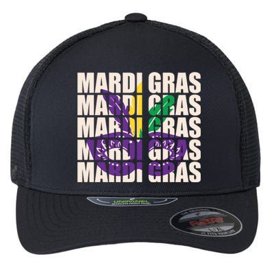 Mardi Gras Mask Mardi Gras Party Costume Flexfit Unipanel Trucker Cap