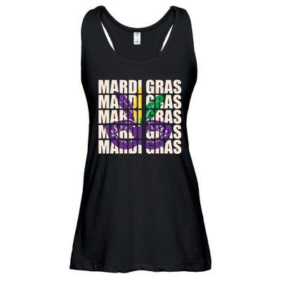 Mardi Gras Mask Mardi Gras Party Costume Ladies Essential Flowy Tank