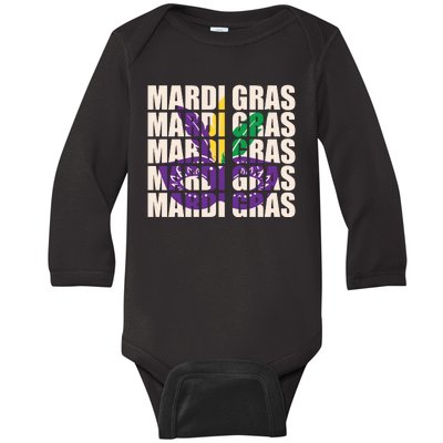 Mardi Gras Mask Mardi Gras Party Costume Baby Long Sleeve Bodysuit