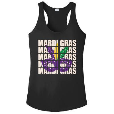 Mardi Gras Mask Mardi Gras Party Costume Ladies PosiCharge Competitor Racerback Tank