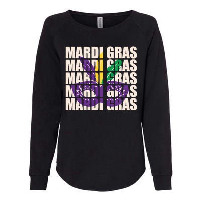 Mardi Gras Mask Mardi Gras Party Costume Womens California Wash Sweatshirt