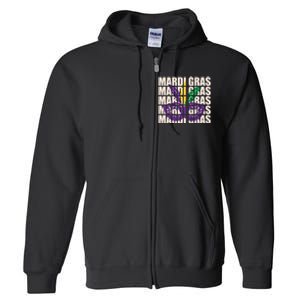 Mardi Gras Mask Mardi Gras Party Costume Full Zip Hoodie