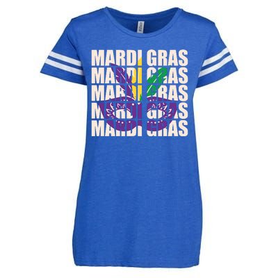 Mardi Gras Mask Mardi Gras Party Costume Enza Ladies Jersey Football T-Shirt